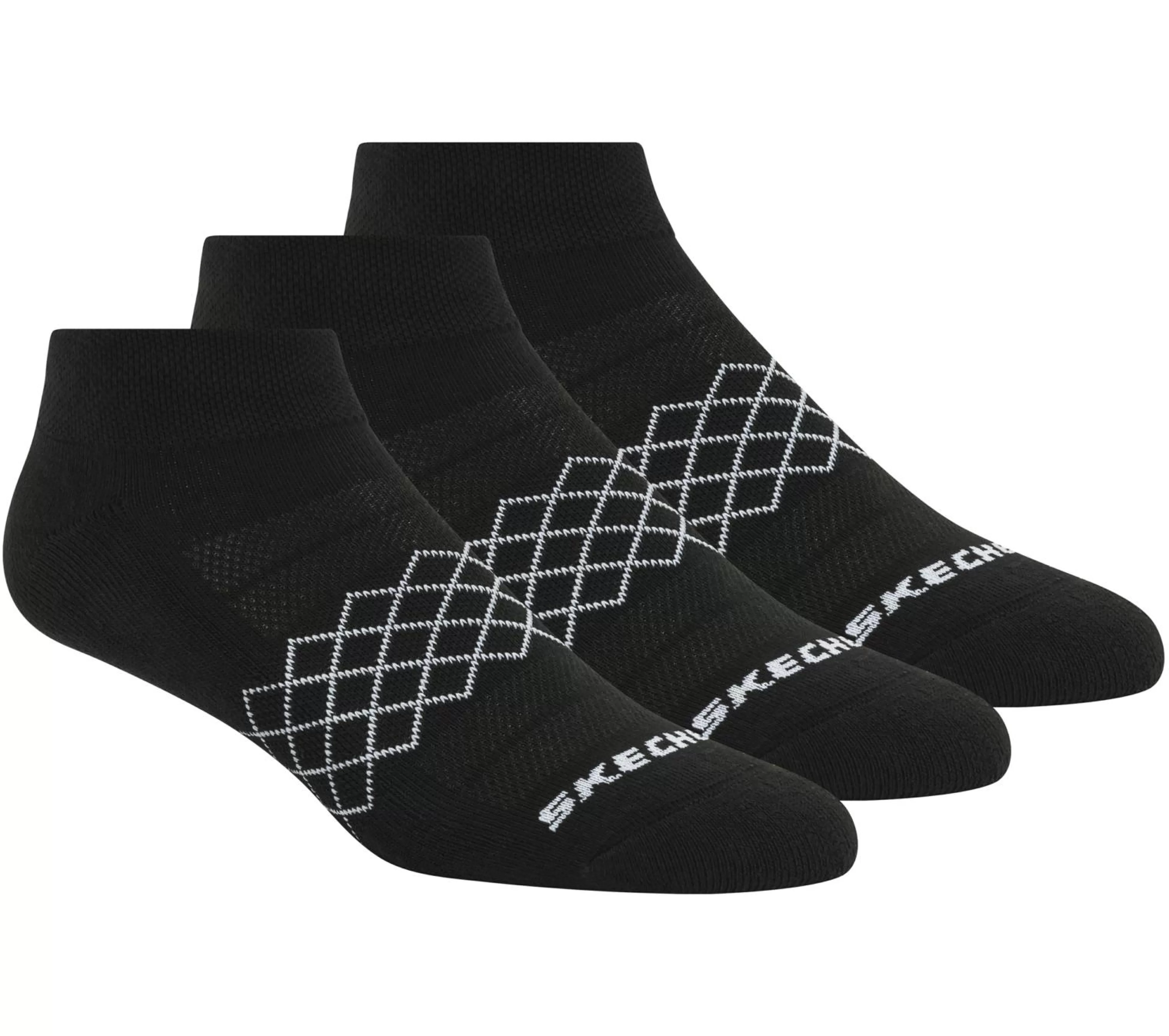 SKECHERS 3 Pack Diamond Quarter Socks*Women Socks | Accessories