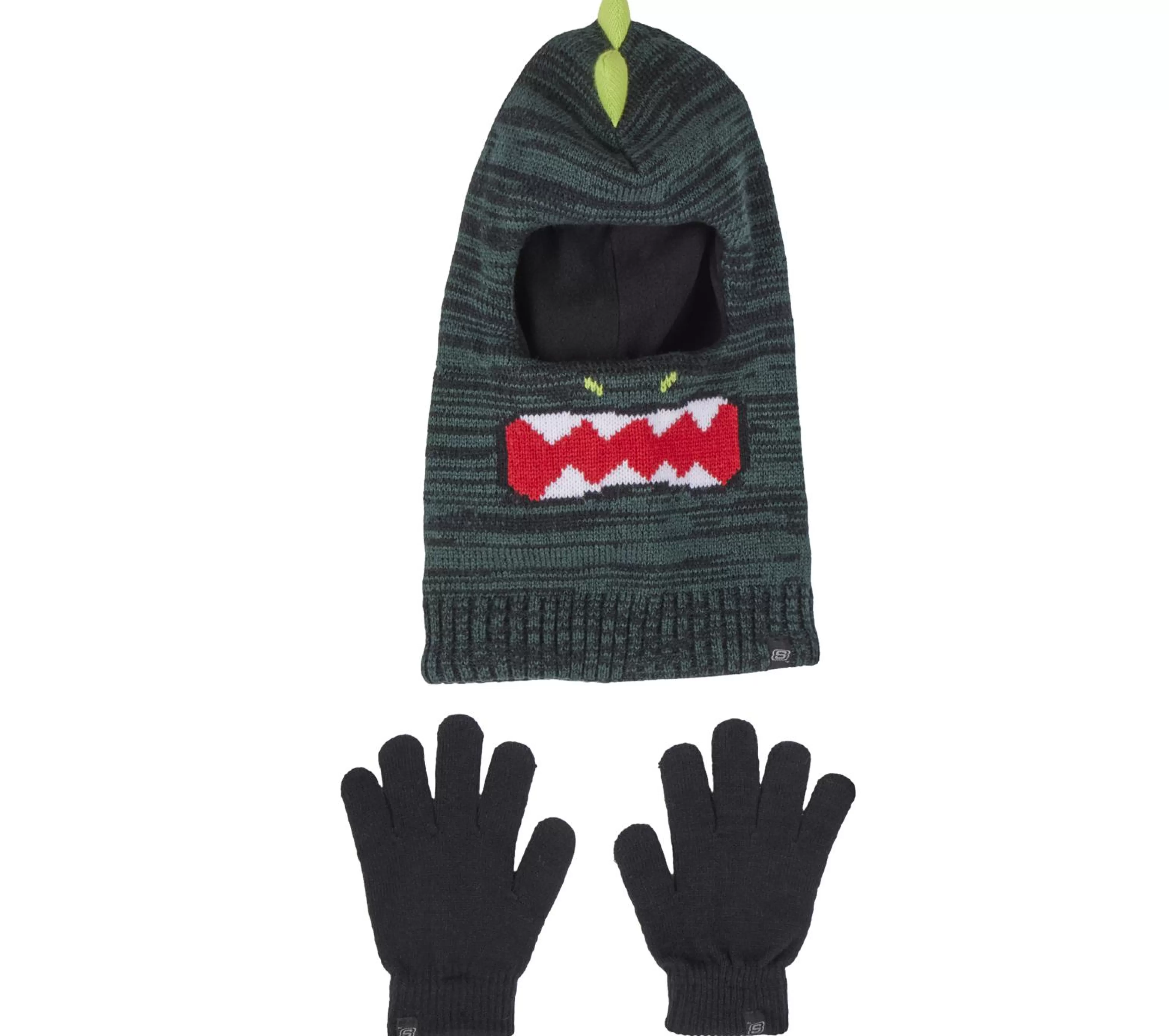 SKECHERS 3D Knit Dino Ski Mask And Glove Set* Cold Weather Gear