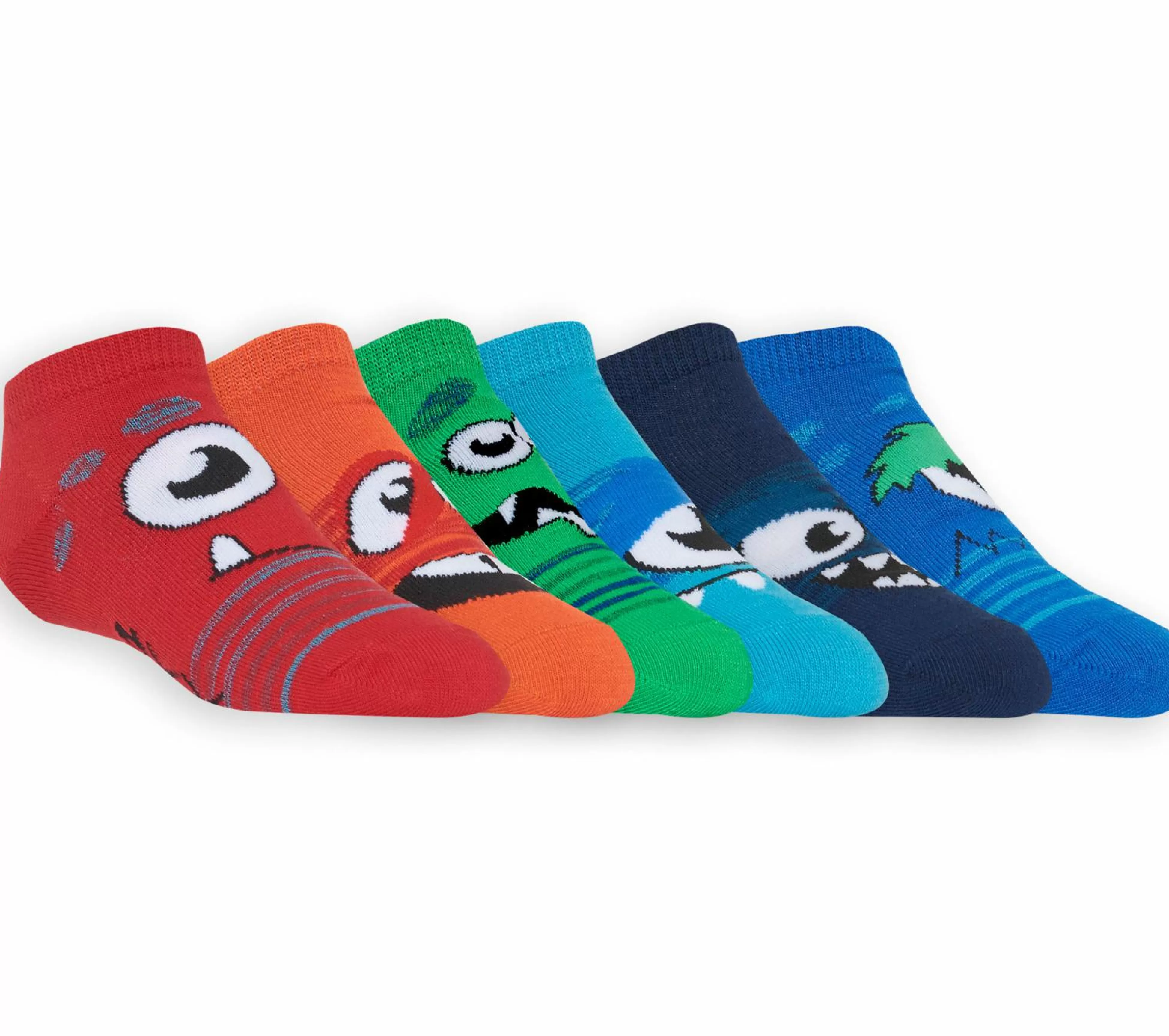 SKECHERS 6 Pack Low Cut Monster Socks*Kids Socks | Socks