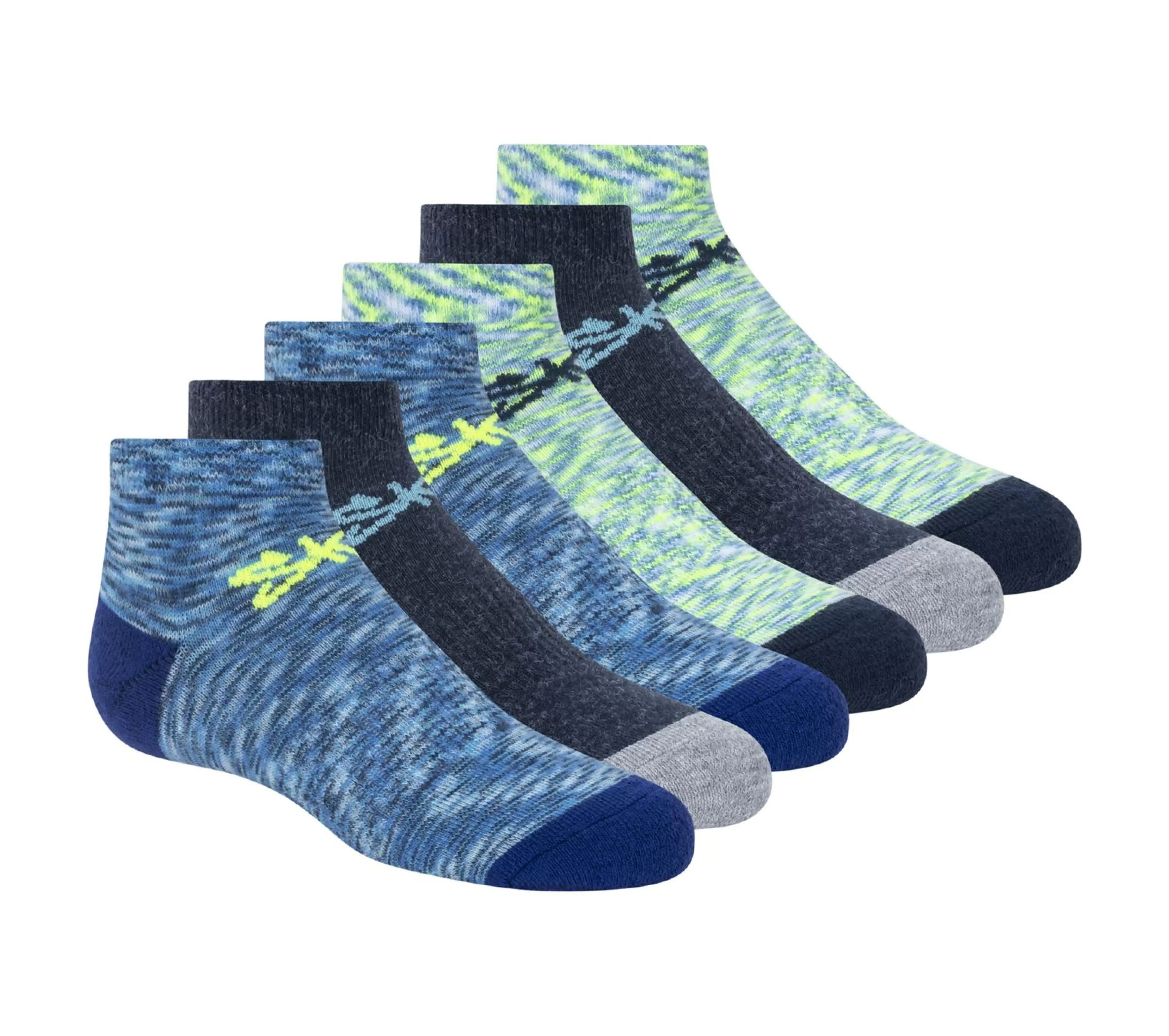 SKECHERS 6 Pack Space Dye Low Cut Socks*Kids Socks | Socks