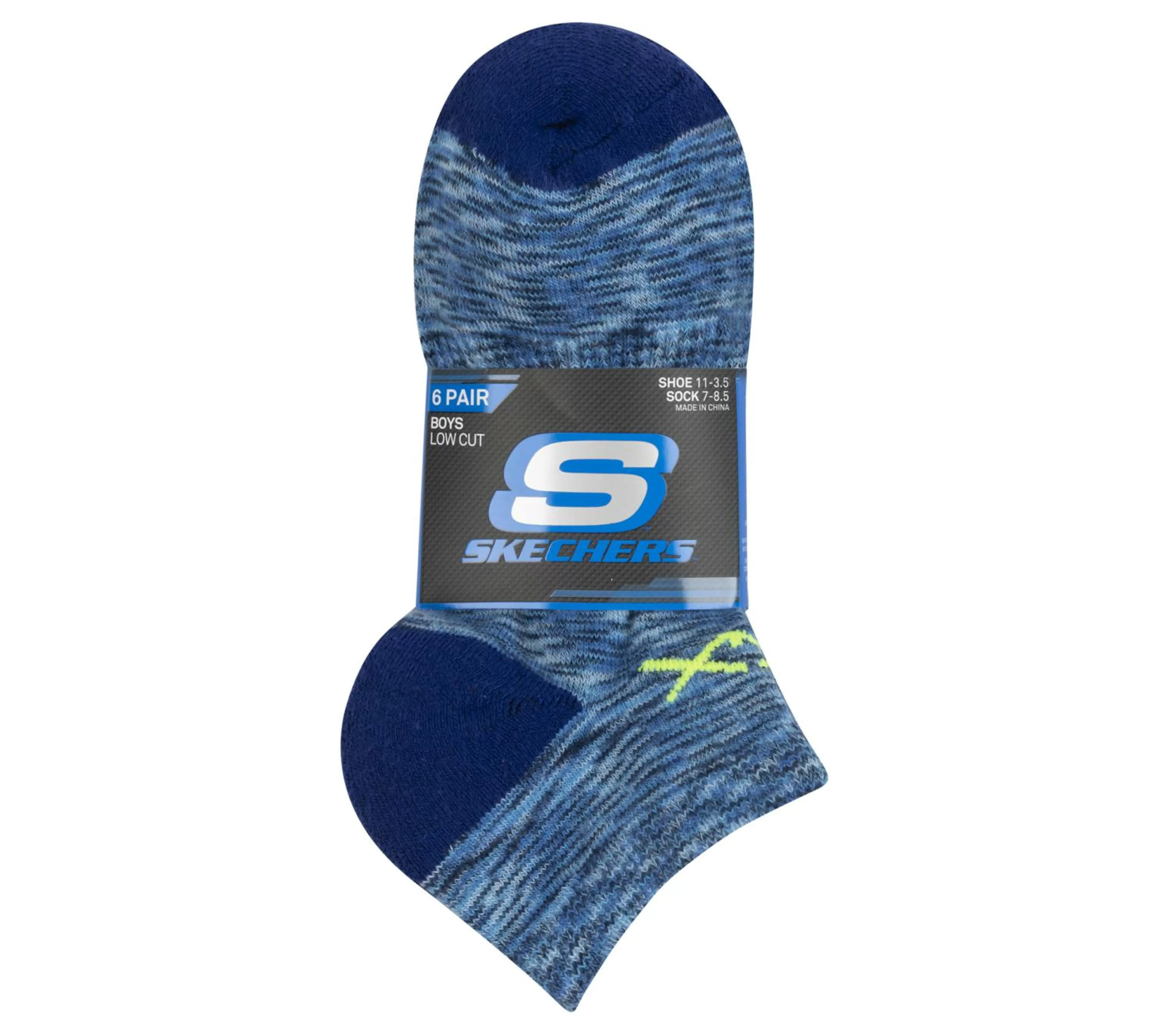 SKECHERS 6 Pack Space Dye Low Cut Socks*Kids Socks | Socks