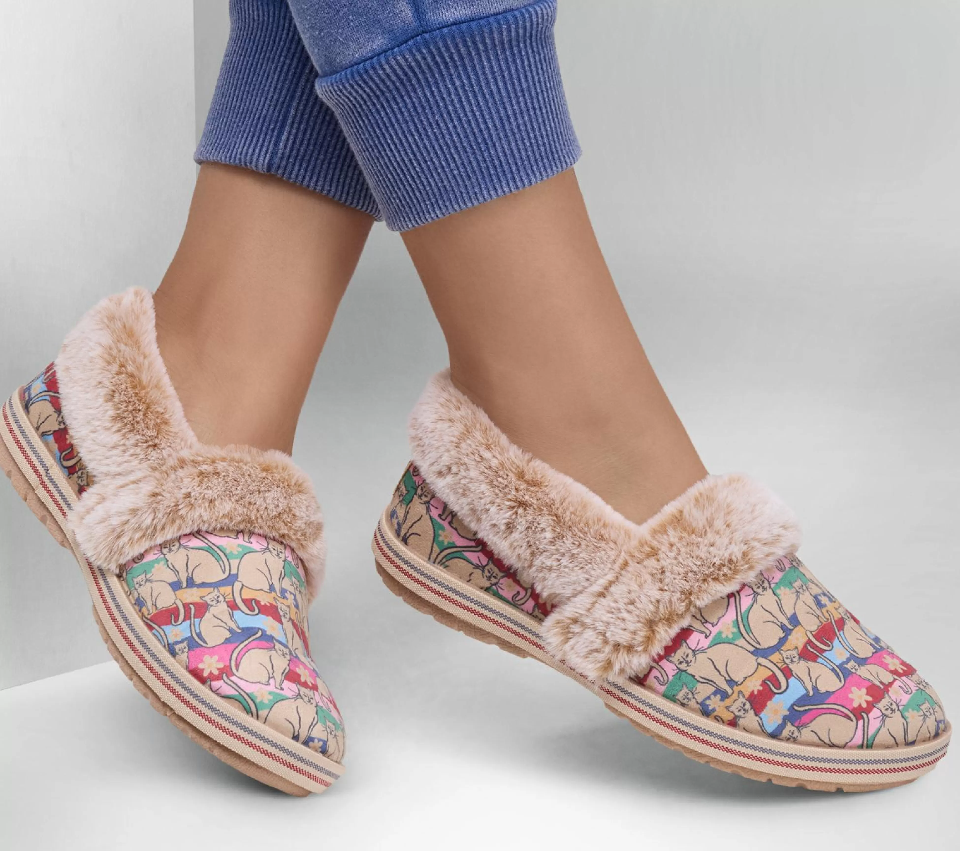 SKECHERS BOBS Too Cozy - Care Fur-ee*Women Slippers | Slip-Ons