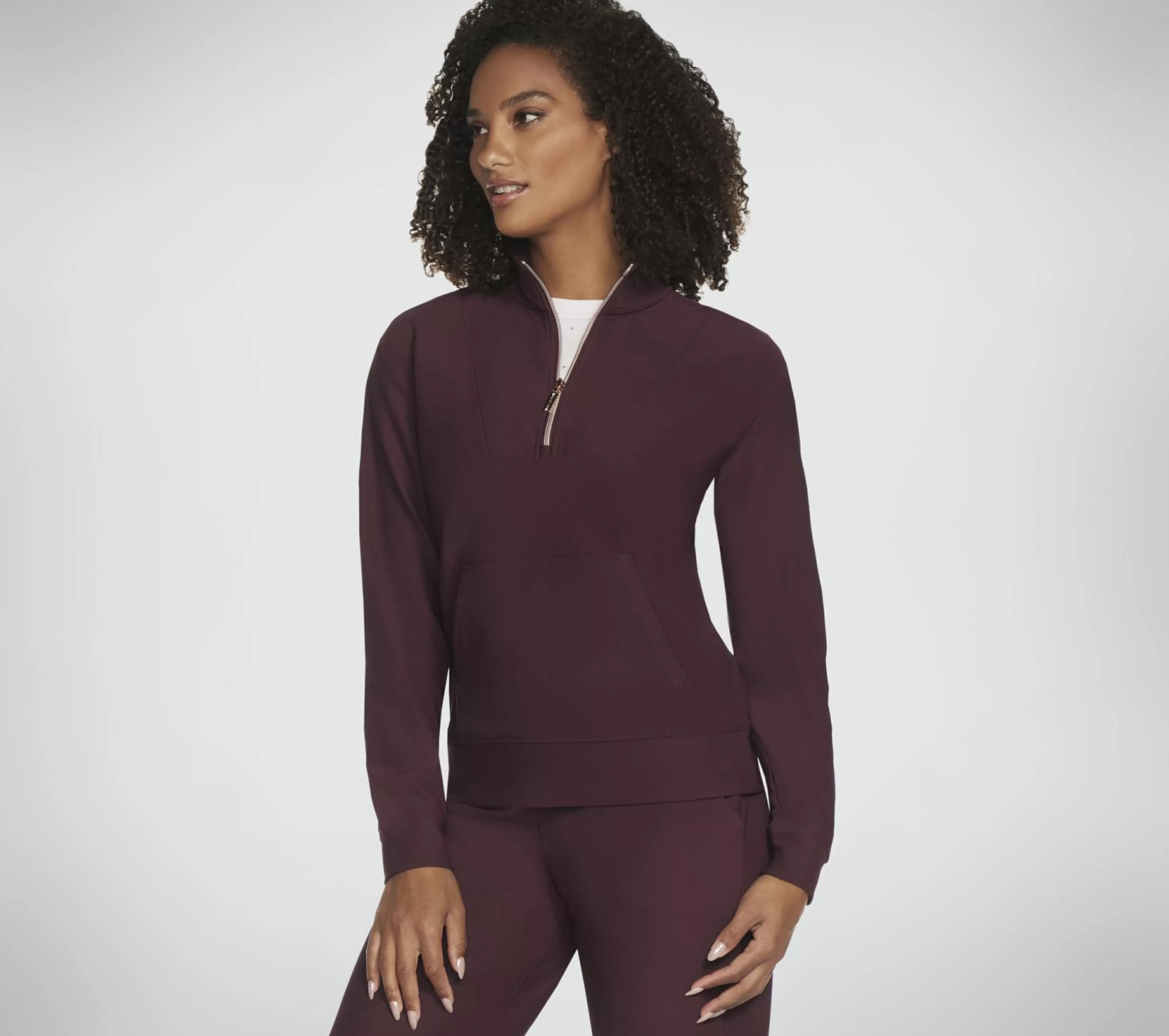 SKECHERS GO LUXE Rib 1/4 Zip*Women Tops | Tops