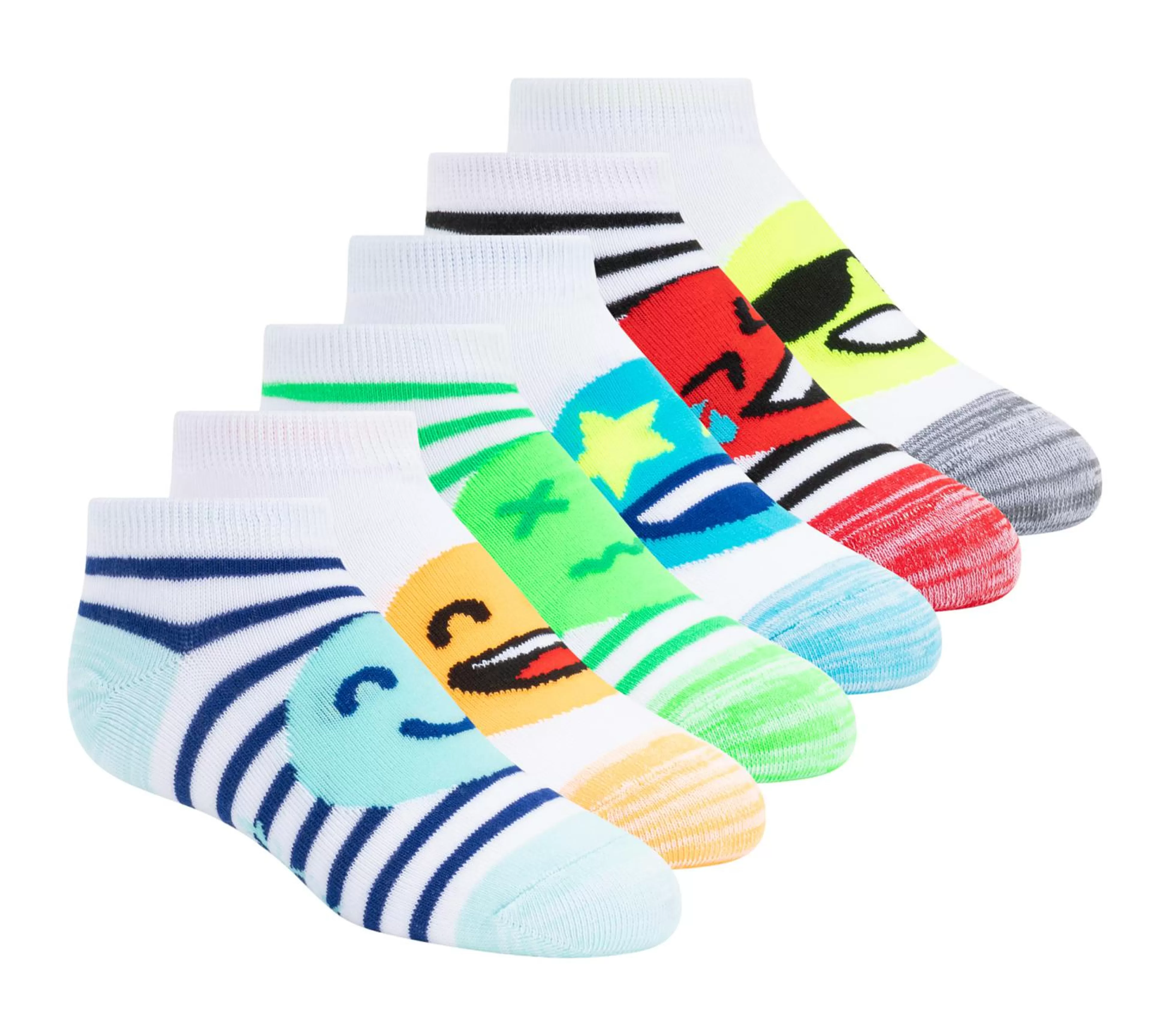 SKECHERS Lowcut Emoticon Socks - 6 Pack*Kids Socks | Socks