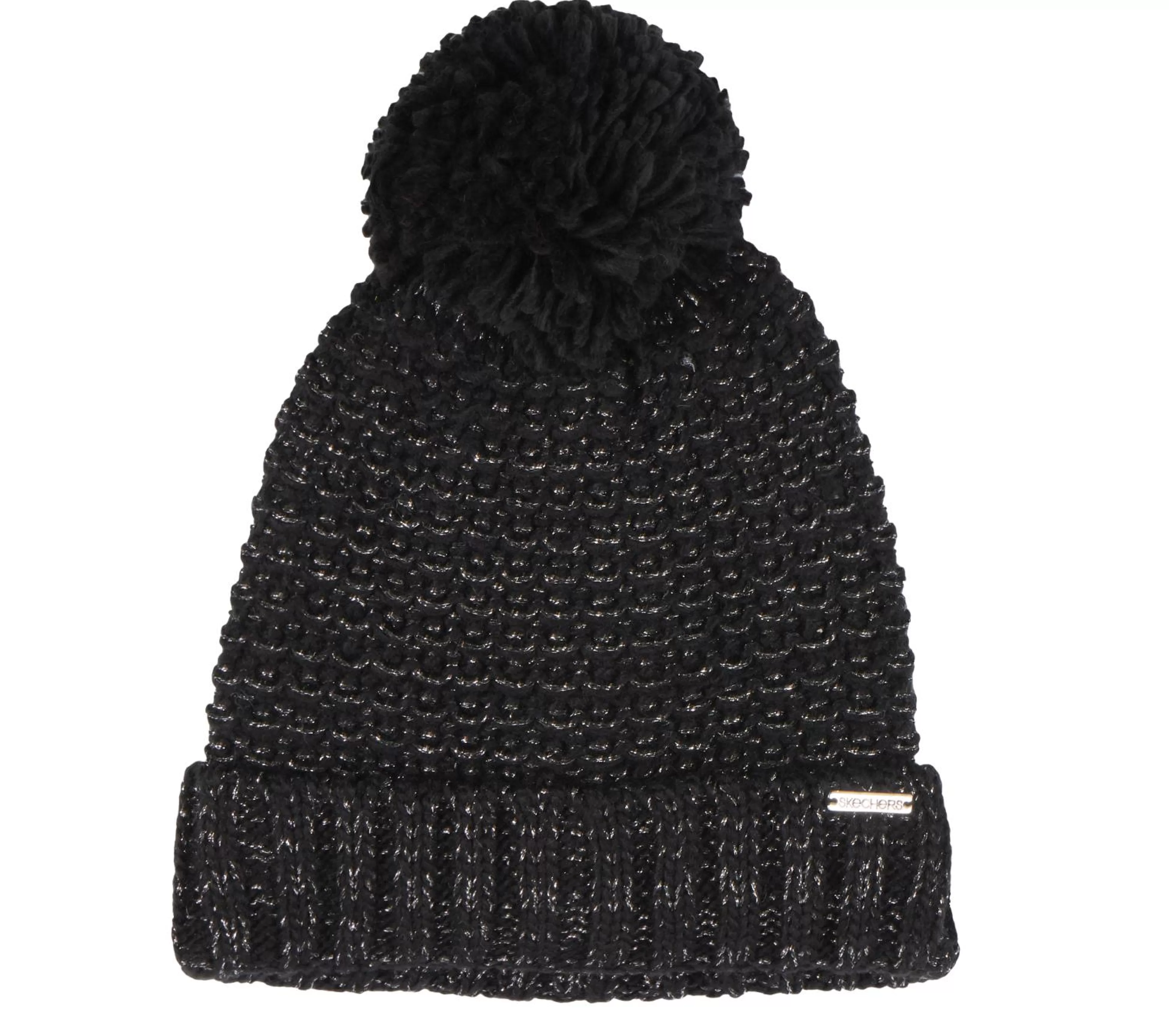 SKECHERS Reverse Stitch Pom-Pom Beanie* Cold Weather Gear