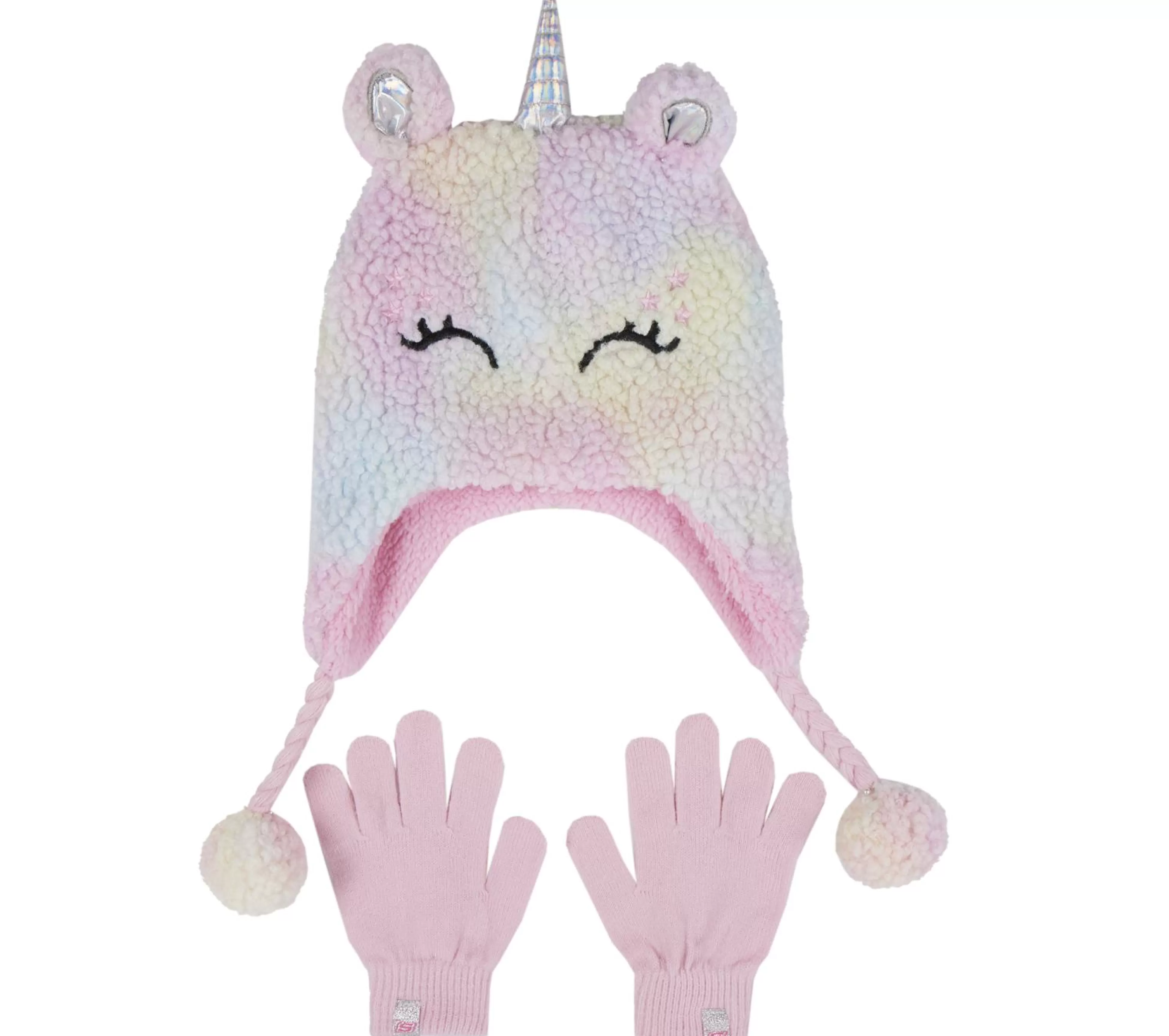 SKECHERS Sherpa Unicorn Hat And Glove Set* Cold Weather Gear