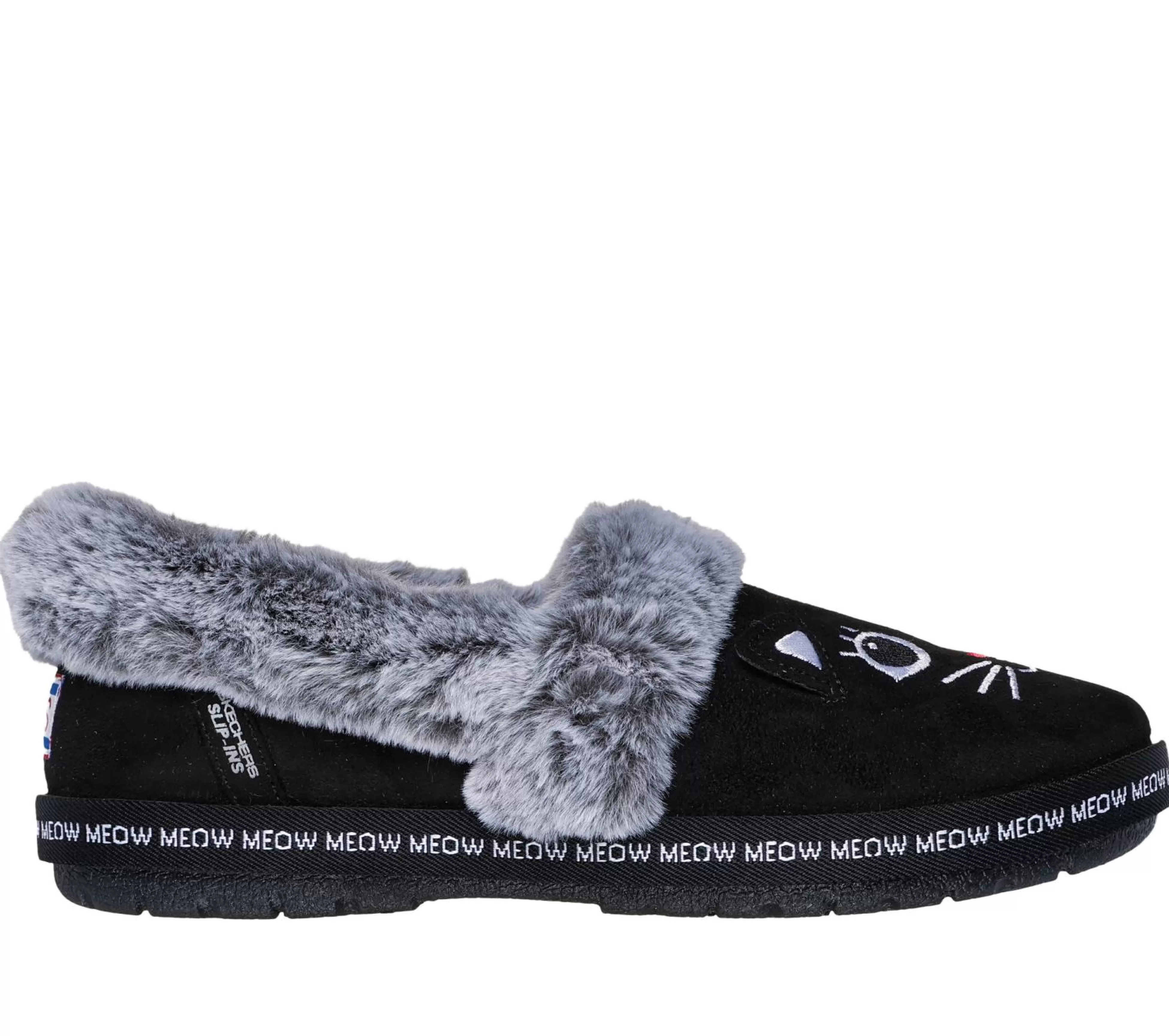 SKECHERS Slip-ins: BOBS Too Cozy - Meow PJ's*Women Slippers | Hands Free Slip-Ins