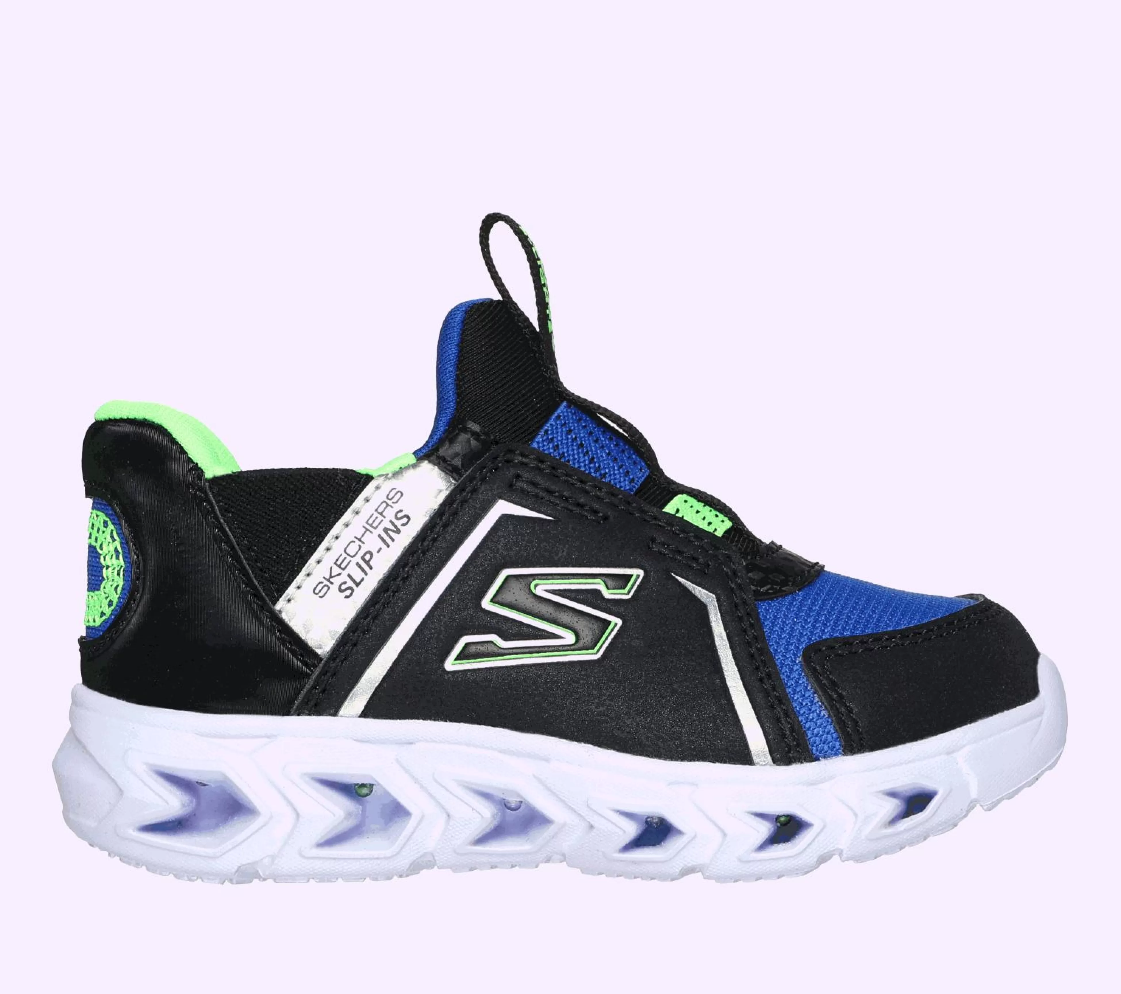 SKECHERS Slip-ins: Hypno-Flash 2.0 - Vexlux*Kids/BOY Light-Up | Hands Free Slip-Ins