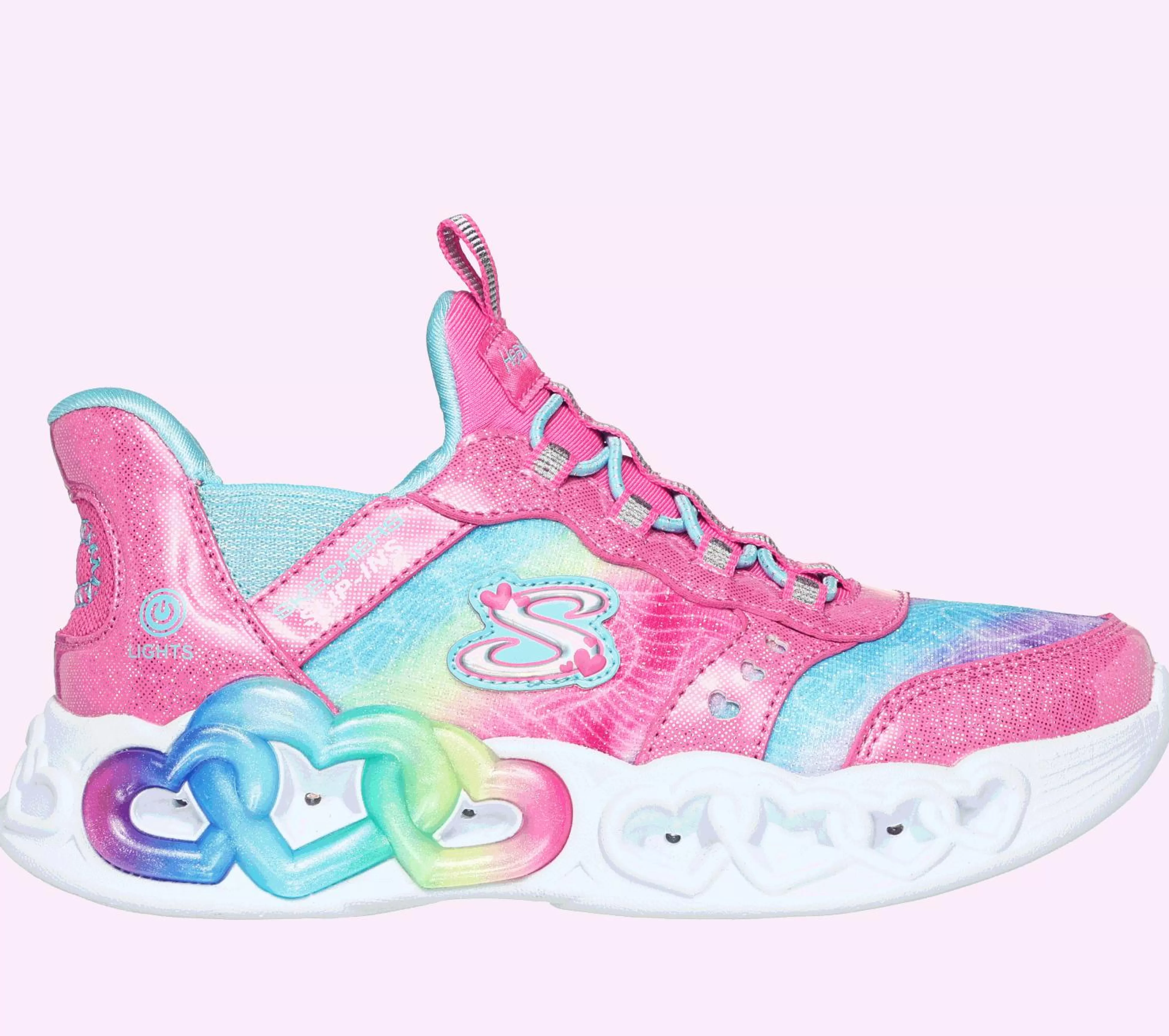 SKECHERS Slip-ins: Infinite Heart Lights*Kids Light-Up | Hands Free Slip-Ins