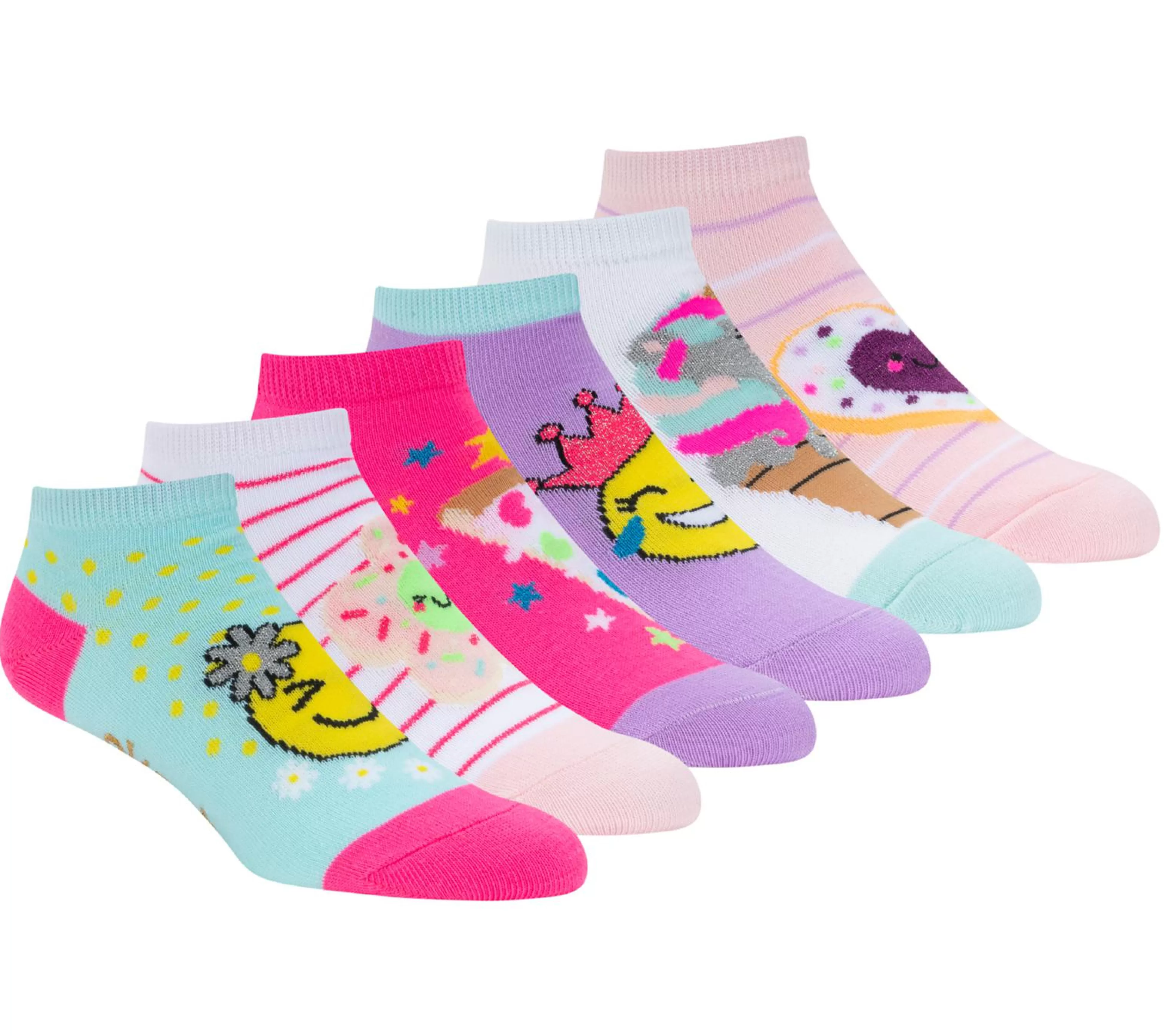 SKECHERS Smiley Floral Socks - 6 Pack*Kids Socks | Socks