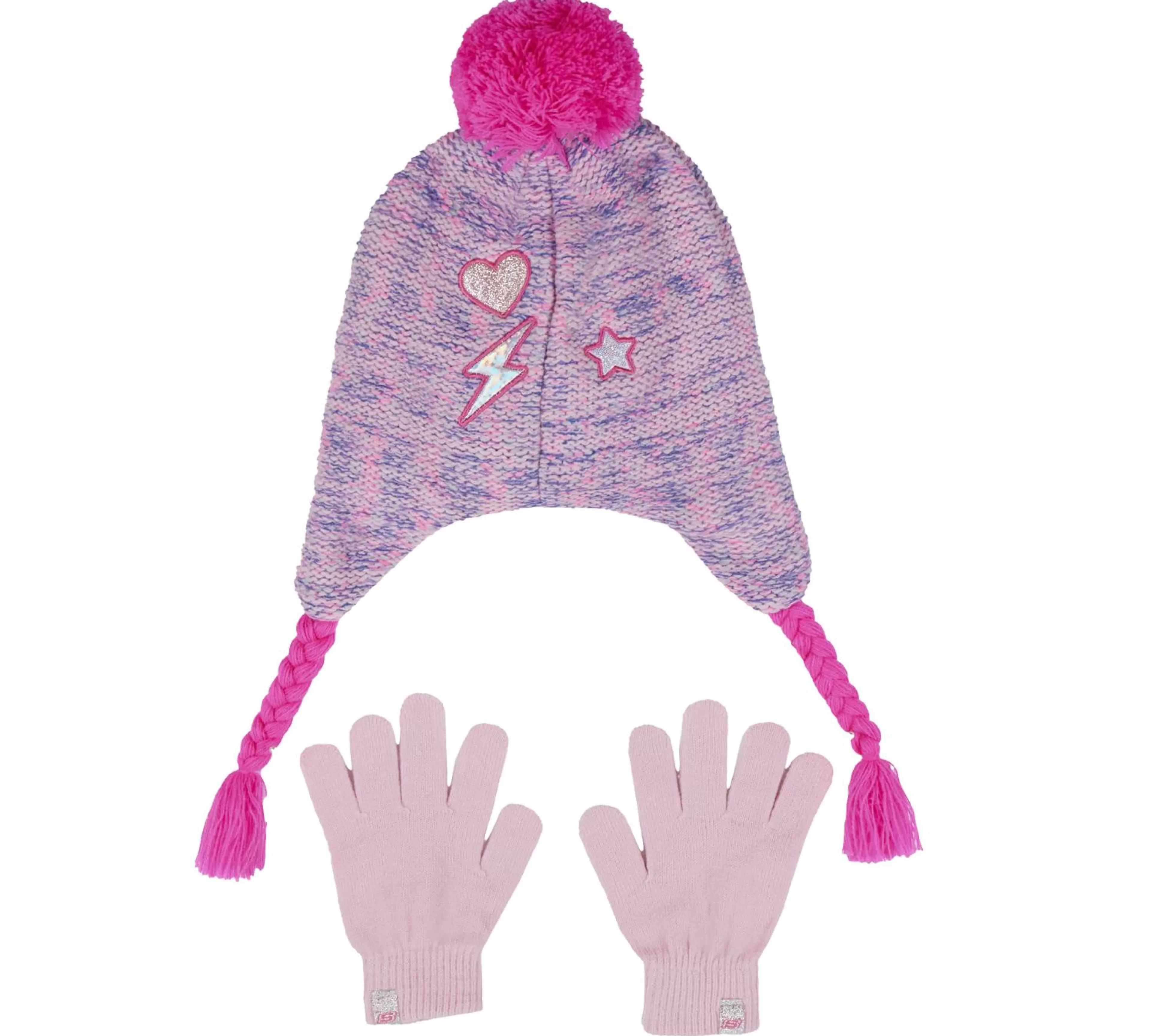 SKECHERS Unicorn Embroidery Hat And Glove Set* Cold Weather Gear